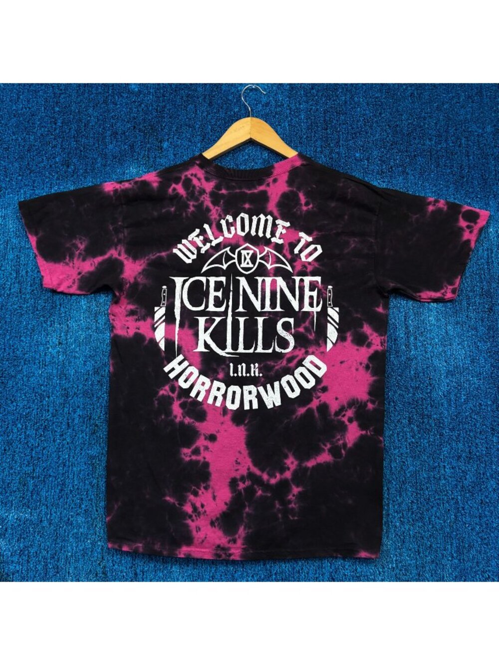 Ice Nine Kills “Welcome To Horrorwood” Graphic Tie Dye T-Shirt Size Medium